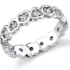 Кольцо с бриллиантами “Hearts” обручальное