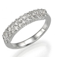 Изысканное кольцо с бриллиантами E/VS2 c креплением Invisible 